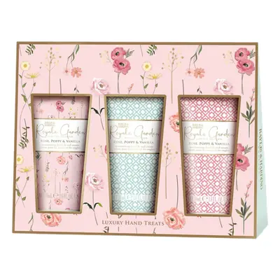 Baylis & Harding Royale Garden Rose Poppy & Vanilla Luxury Hand Treats Gift Set - 3 X 50 ml