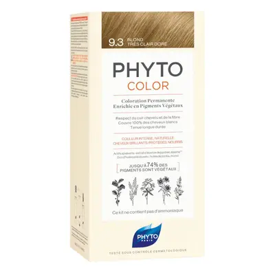 Phyto Color coloration cheveux sans ammoniaque teinte 9.3 Very Light Golden Blonde 1 pcs