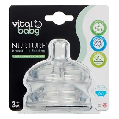Vital Baby Nurture Medium Flow Flessenspenen - 2 stuks
