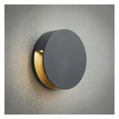 Applique d'extérieur LED Advero, IP44, CCT, numéro de maison, anthracite - Lucande - Moderne - Aluminium - Rond