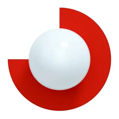 Candy Big Circle 270 L wandlamp, rood - Swedish Ninja - Woonkamer - Metaal