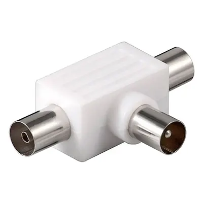 Goobay Coaxiale T-adapter - Twee vrouwelijk/Ã©Ã©n mannelijk