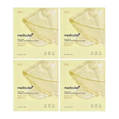 Medicube Kojic Acid Turmeric Brightening Gel Mask masque hydratant illuminateur texture gel 4 pcs