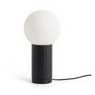 TURN ON LED tafellamp, zwart, hoogte 20 cm, dimbaar - HAY - Woonkamer - Modern - Glas - Met lampenkap