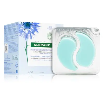 Klorane Korenbloem BIO Gladmakende Hydrogel Oogpatches | Gedehydrateerde Huid Hyaluronzuur 14 Compressen