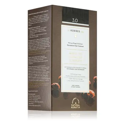 Korres Argan Oil coloration cheveux permanente à l'huile d'argan teinte 3.0 Dark Brown 50 ml