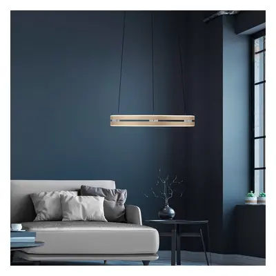 E-Loop LED hanglamp, ivoorkleurig goud, Ø 50 cm, aluminium, CCT - PURE PURE E-Loop - Woonkamer - Modern - Metaal - Meerdere lamp