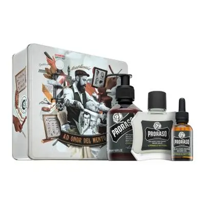 Proraso Cypress And Vetiver geschenkset Metal Box Beard Care 200 ml + 100 ml + 30 ml