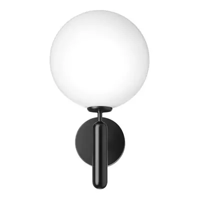 Buitenwandlamp Miira, zwart/opaal, Ø 20 cm - Nuura Nuura Aps - Terras - Scandinavisch - Metaal - 1 lamp