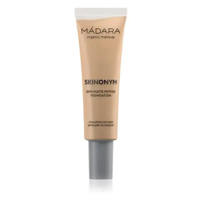 MÁDARA Skinonym Semi-Matte Peptide fond de teint longue tenue avec des peptides teinte Sand 40 30 ml