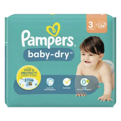 Pampers Baby Dry Luiers Maat 3 Midi 34 stuks (6-10kg)