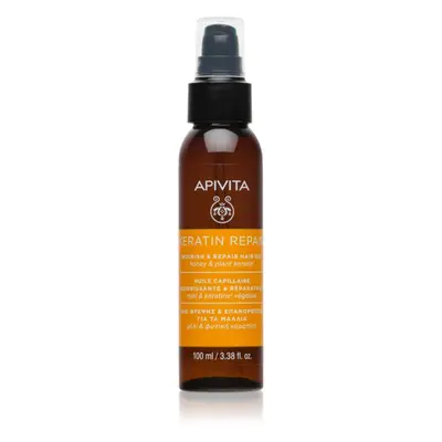 Apivita Keratin Repair Nourish Repair Hair Oil huile cheveux pour cheveux secs et abîmés 100 ml