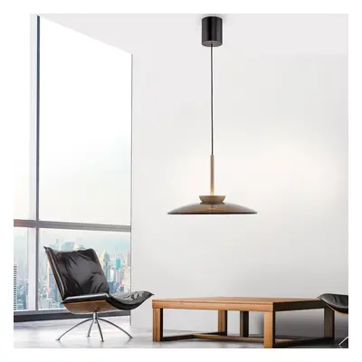 E-Moon LED hanglamp brons amberkleurig glas (donker) Ø50 cm - PURE PURE E-Moon - Woonkamer - Modern - Met lampenkap