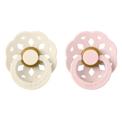BIBS Boheme Natural Rubber Size 2: 6+ months tétine Ivory / Blossom 2 pcs