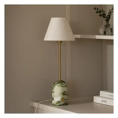 Gino 20 tafellamp groen marmer 56 cm - Globen Lighting - Woonkamer - Scandinavisch - Stof - 1 lamp