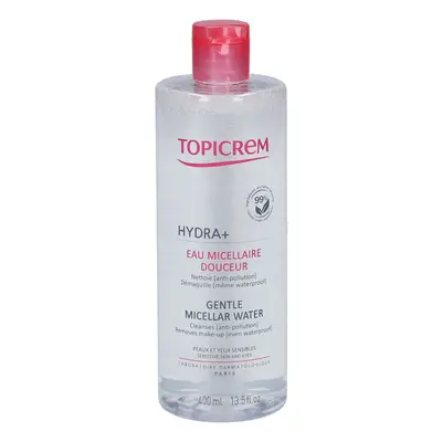 Topicrem UH FACE Gentle Micellar Water eau micellaire nettoyante douce pour peaux et yeux sensibles 400 ml