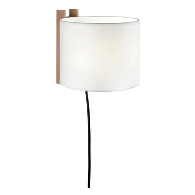 TMM Corto Wandlamp w/Plug White/Beech - Santa & Cole - Woonkamer - Hout