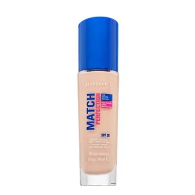 Rimmel London Match Perfection 24HR SPF20 Foundation vloeibare make-up voor een uniforme en stralende teint 010 Porcelain 30 ml