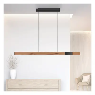 Moto-Rise LED hanglamp, eiken/zwart parelmoer, aluminium, CCT - PURE PURE Moto-Rise - Woonkamer - Modern - Metaal - Meerdere lam