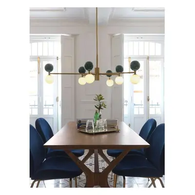 Dalt Kroonluchter Aged Gold/Green Marble - Aromas del Campo - Eetkamer - Modern - Metaal
