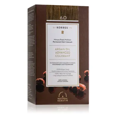 Korres Argan Oil coloration cheveux permanente à l'huile d'argan teinte 6.0 Dark Blonde 50 ml
