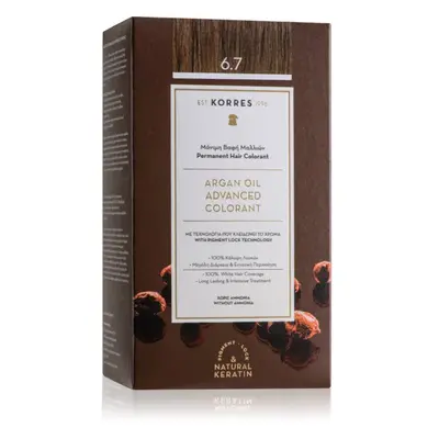 Korres Argan Oil coloration cheveux permanente à l'huile d'argan teinte 6.7 Cocoa 50 ml