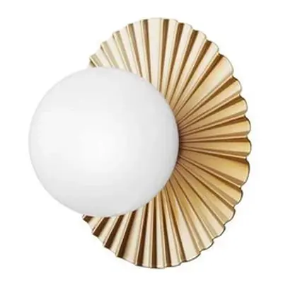 Liila Muuse plafondlamp, goud/opaal, Ø 20 cm, IP44 - Nuura Nuura Aps - Woonkamer - Scandinavisch - Metaal - 1 lamp