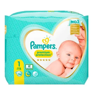 Pampers Premium Protection Maat 1 (2-5 kg) - 26 stuks