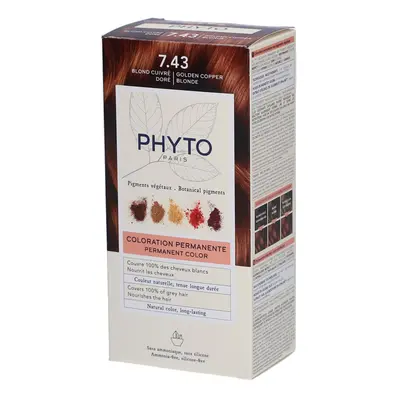 Phyto Color coloration cheveux sans ammoniaque teinte 7.43 Copper Golden Blonde 1 pcs