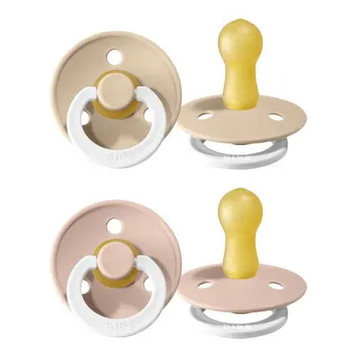BIBS Colour Natural Rubber Size 2: 6+ months tétine Blush Night / Vanilla Night 2 pcs