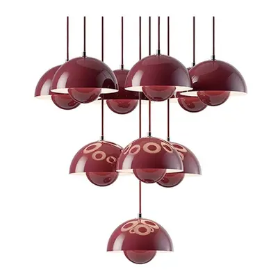Flowerpot VP10 kroonluchter Ø53 paars - &Tradition - Woonkamer - Modern - Metaal - Meerdere lampen
