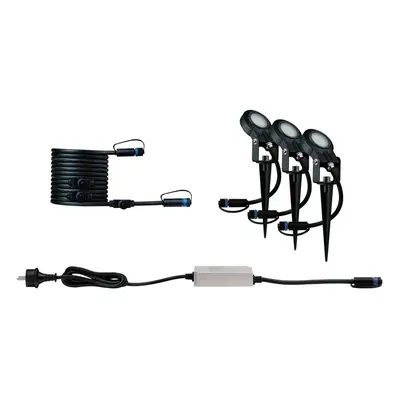 Plug & Shine 3 LED Tuinlamp Sting IP67 Anthracite - Paulmann - Modern - Metaal - 1 lamp