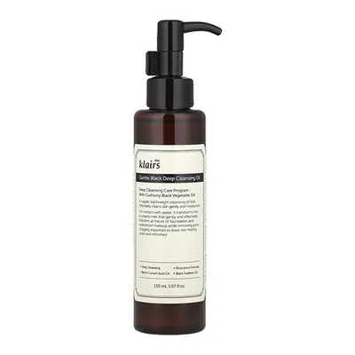 Klairs Gentle Black Deep Cleansing Oil huile nettoyante en profondeur pour peaux grasses 150 ml