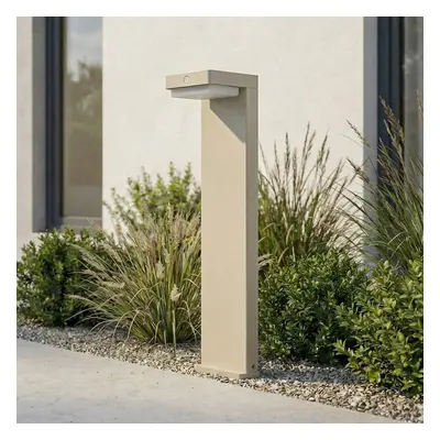 Luminaire pour socle LED Eleazar, beige, aluminium, capteur - Lindby - Terrasse