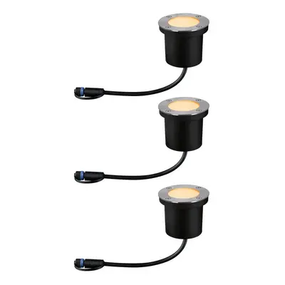 Plug & Shine 3 LED Begraven Spot Floor Insect-friendly IP67 Anthracite - Paul Bodeneinbauleuchte Basisset Paulmann - Modern - Me