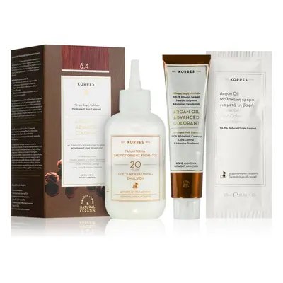 Korres Argan Oil coloration cheveux permanente à l'huile d'argan teinte 6.4 Copper Dark Blonde 50 ml