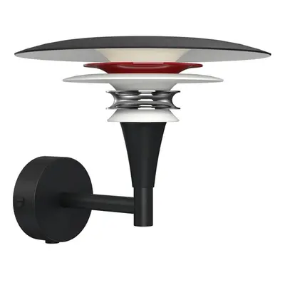 Diablo wandlamp, zwart/rood, Ø 20 cm metaal, G9 - Belid - Woonkamer - Designer - 1 lamp