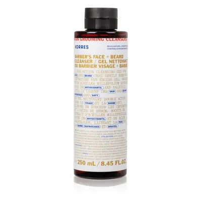 Korres Athenian Grooming gel nettoyant visage et barbe 250 ml