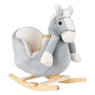 Kikka Boo Grijs Paard Pluche Schommeldier met Zitje