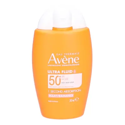 Avène Sun Ultra Fluid Radiance fluide illuminateur anti-soleil SPF 50+ 50 ml