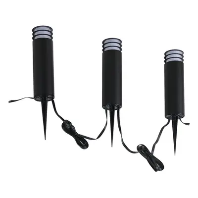 Kaelo LED Smart Tuinlamp w/Grondpin 3 pcs. Zwart - Lindby - Terras - Modern - Kunststof - Meerdere lampen