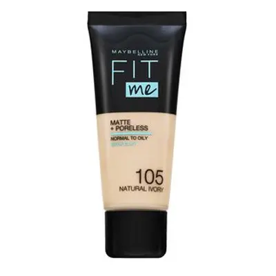 Maybelline Fit Me! Foundation Matte + Poreless vloeibare make-up met matterend effect 105 Natural Ivory 30 ml