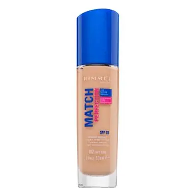 Rimmel London Match Perfection 24HR SPF20 Foundation vloeibare make-up voor een uniforme en stralende teint 102 Light Nude 30 ml