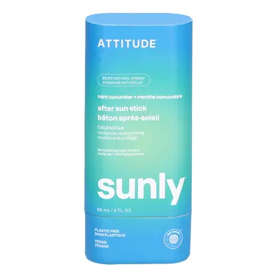 Attitude Sunly Plastic Free Suncare crème apaisante après-soleil Mint, Cucumber 60 g