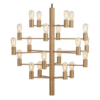 Manola 20 Kroonluchter Satin Brass - Herstal - Eetkamer - Metaal