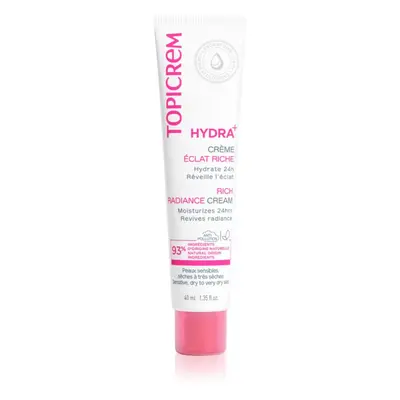 Topicrem Hydra+ Rich Radiance Cream crème hydratante intense jour 40 ml