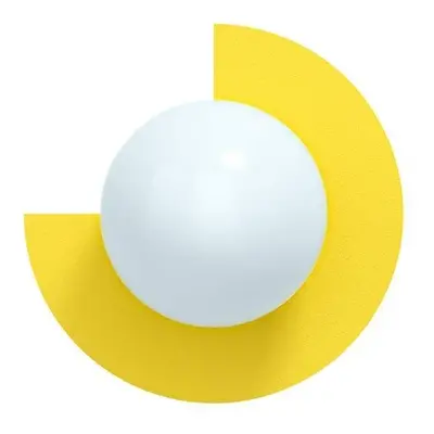 Candy Big Circle 270 L wandlamp, geel - Swedish Ninja - Woonkamer - Metaal