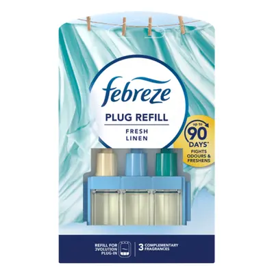 Febreze Fresh Linen Plug In Air Freshener Refill - 3 x 20 ml