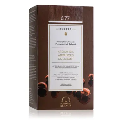 Korres Argan Oil coloration cheveux permanente à l'huile d'argan teinte 6.77 Gianduja 50 ml