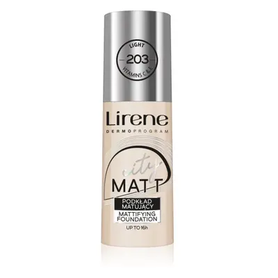 Lirene City Matt fond de teint fluide matifiant effet lissant teinte 203 Light 30 ml